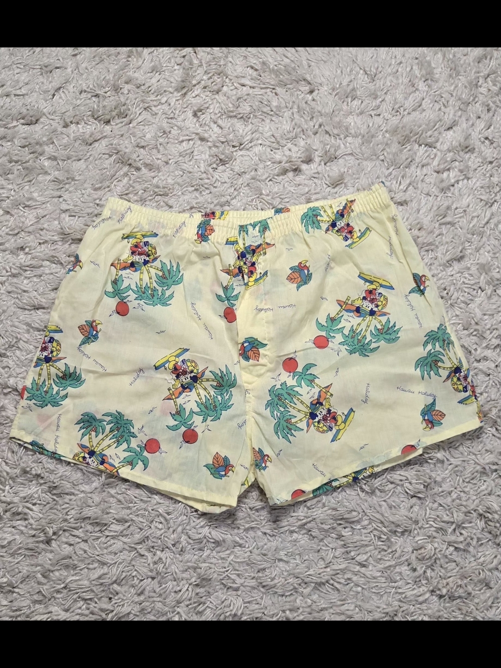 VTG 70s Mickey Mouse Happy Holiday Bathing Suit/Shorts S/M